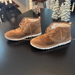 UGG Brown Chukka Boots with White Soles